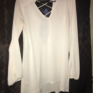 cream blouse